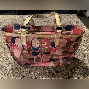 Coach multi colored purse